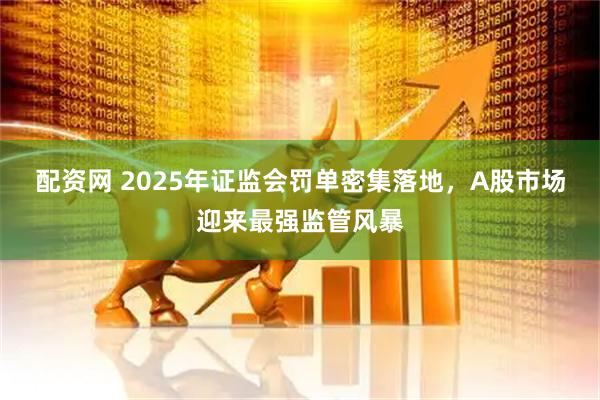 配资网 2025年证监会罚单密集落地,A股市场迎来最强监管风暴