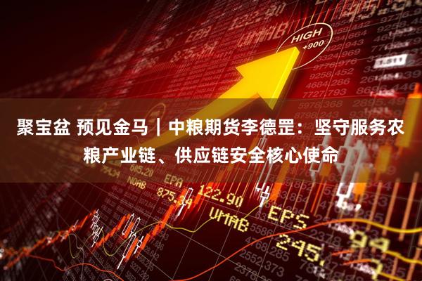 聚宝盆 预见金马｜中粮期货李德罡：坚守服务农粮产业链、供应链安全核心使命